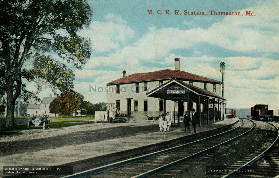 Postcard: Maine Central Railroad Station, Thomaston, Maine